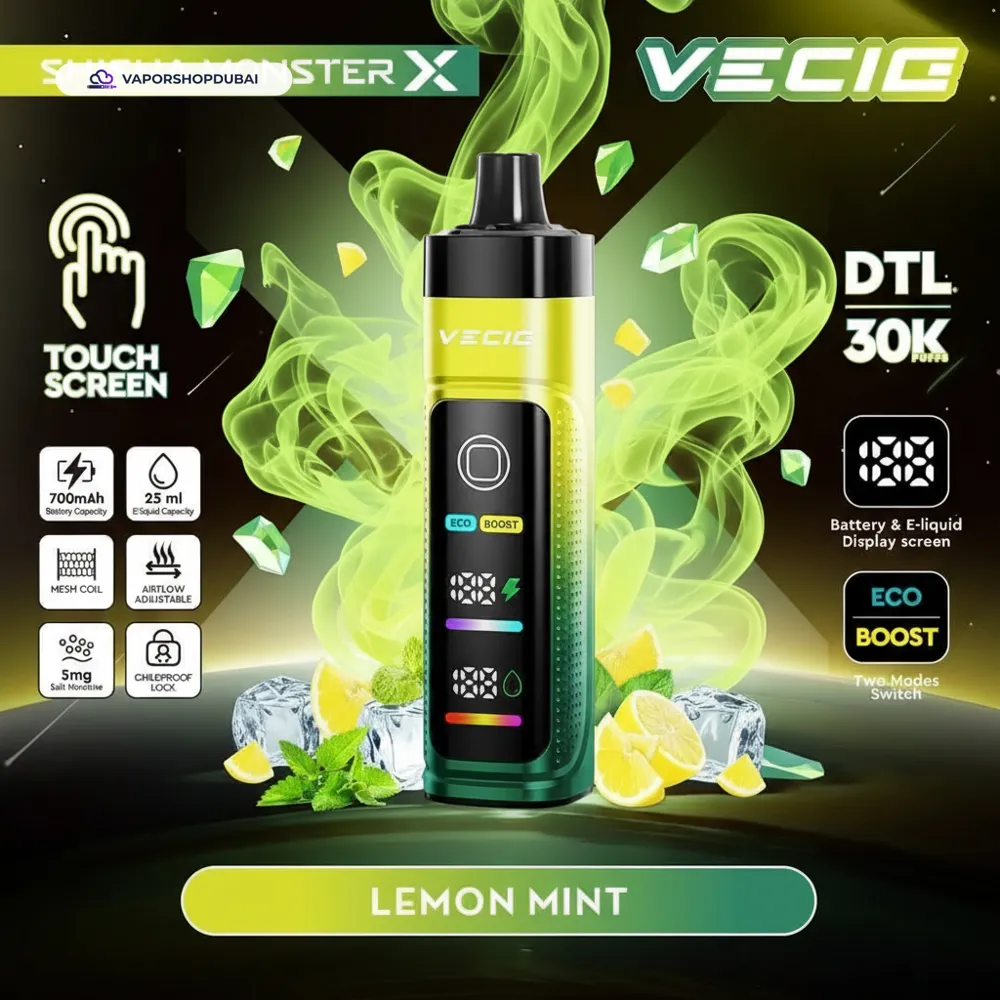 Vecig Shisha Monster X 30K DTL Disposable Hookah Disposable Vape In UAE 17 Vecig Shisha Monster X 30K DTL Disposable Hookah Vape In UAE