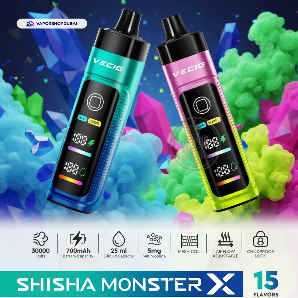 Vecig Shisha Monster X 30K DTL Disposable Hookah Disposable Vape In UAE 18 Vecig Shisha Monster X 30K DTL Disposable Hookah Vape In UAE