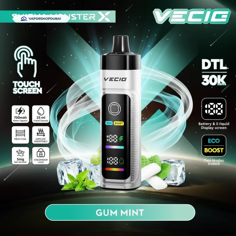 Vecig Shisha Monster X 30K DTL Disposable Hookah Disposable Vape In UAE 31 Vecig Shisha Monster X 30K DTL Disposable Hookah Vape In UAE