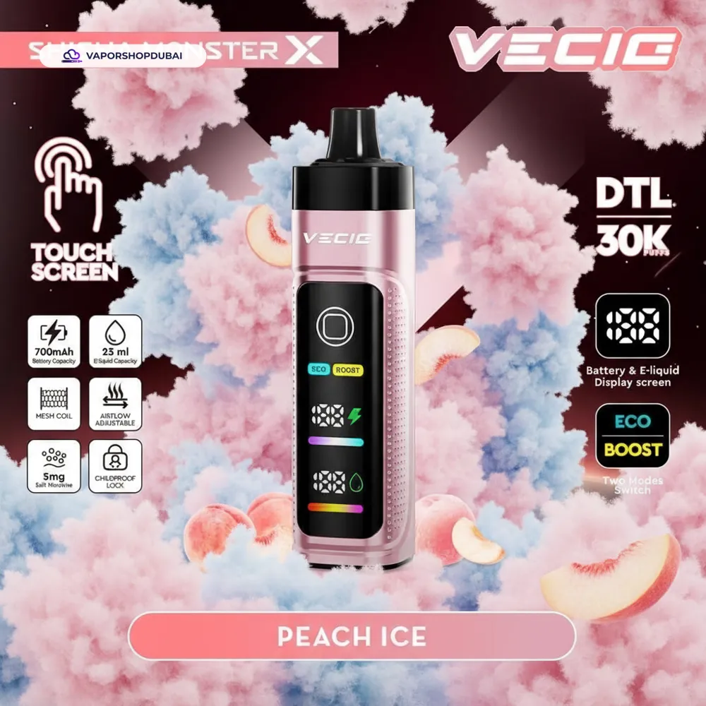 Vecig Shisha Monster X 30K DTL Disposable Hookah Disposable Vape In UAE 5 Vecig Shisha Monster X 30K DTL Disposable Hookah Vape In UAE