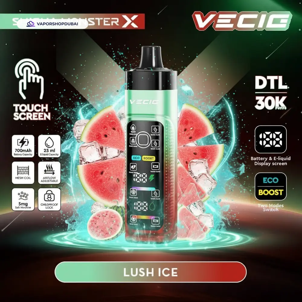 Vecig Shisha Monster X 30K DTL Disposable Hookah Disposable Vape In UAE 8 Vecig Shisha Monster X 30K DTL Disposable Hookah Vape In UAE
