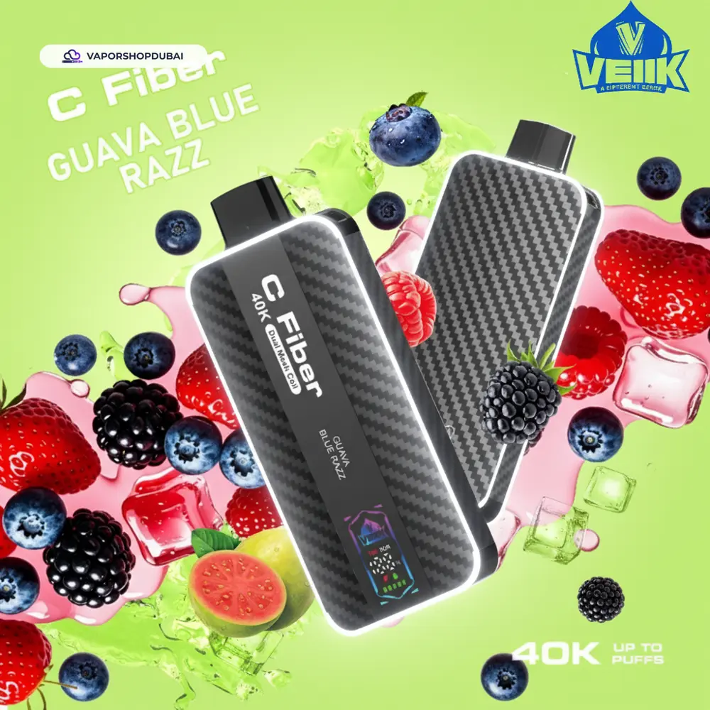 VEIIK C Fiber 40000 Puffs Vape In UAE 34 guava-blue-razz