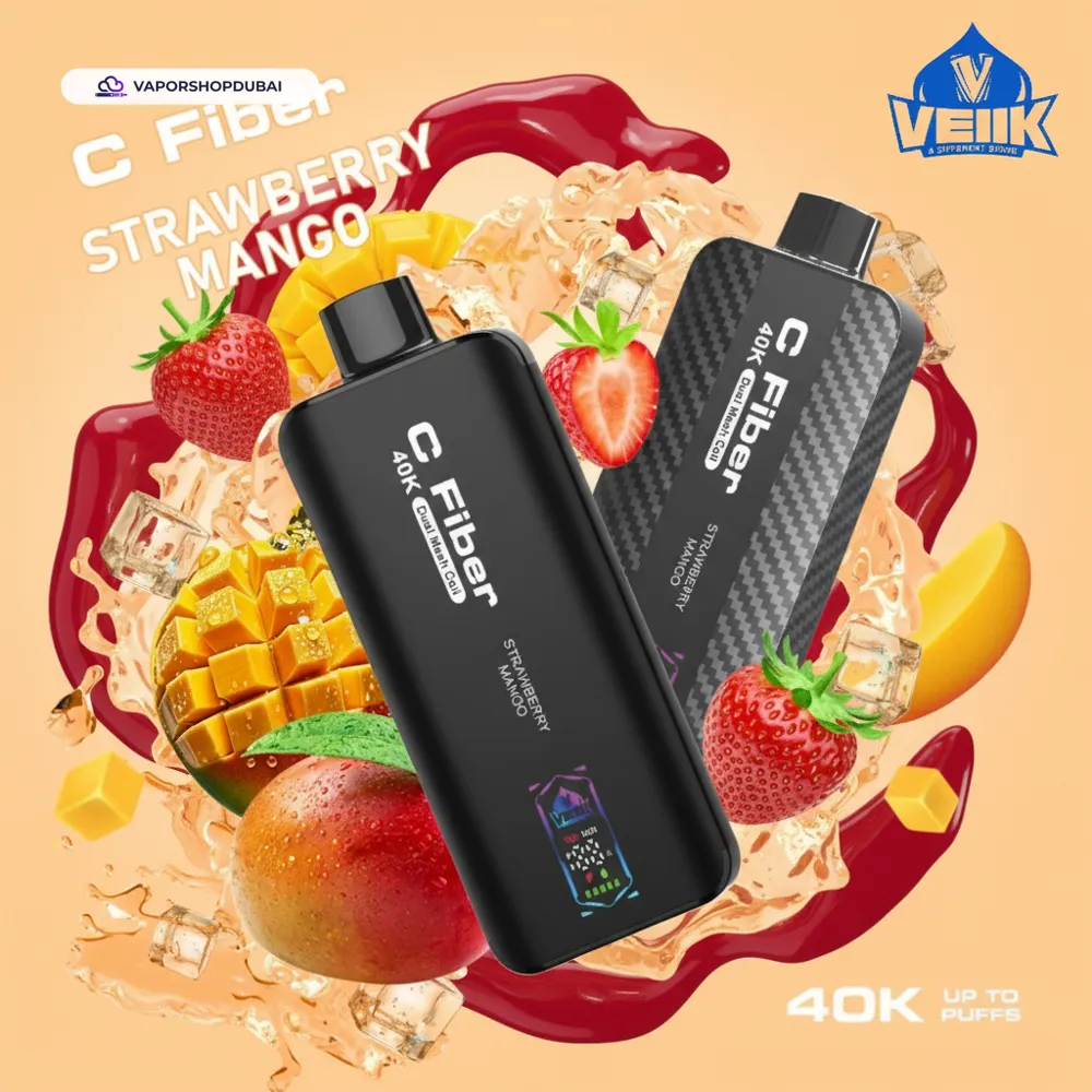 VEIIK C Fiber 40000 Puffs Vape In UAE 39 strawberry-mango