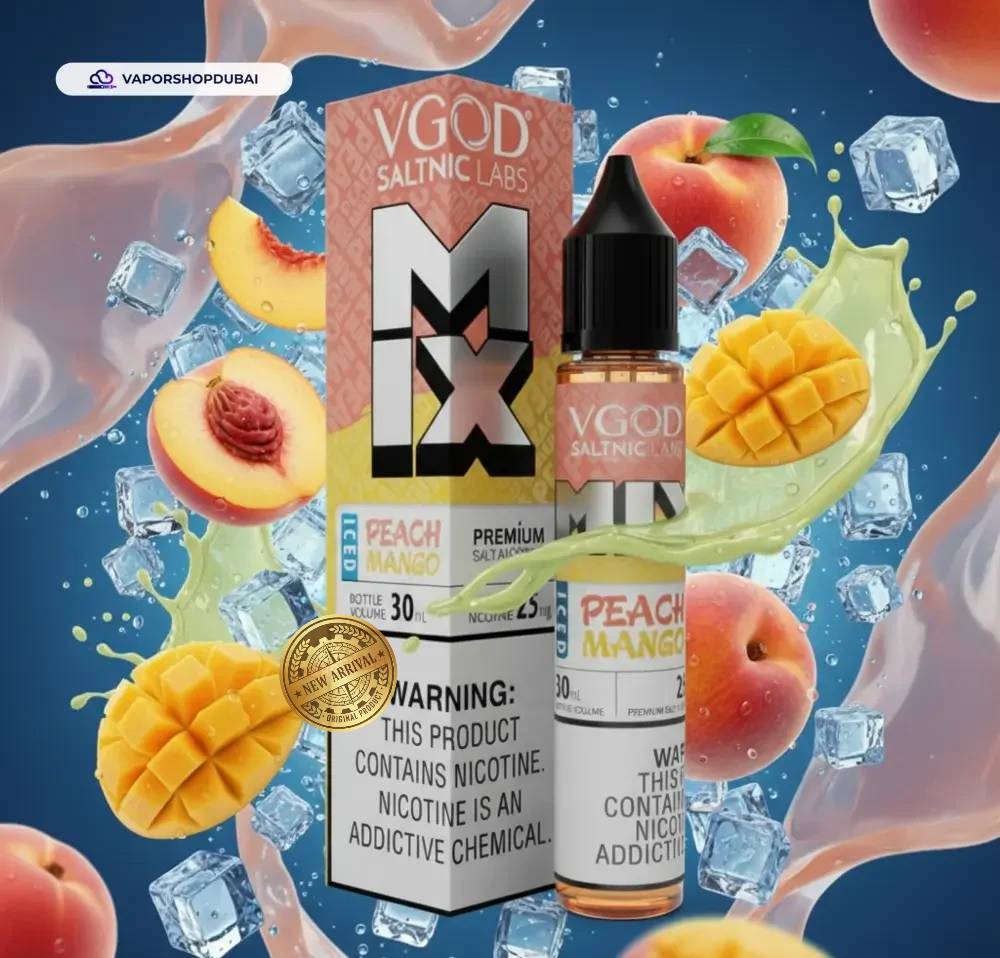 VGOD Iced Mix Series Salt 30ml In UAE 33 iced-peach-mango