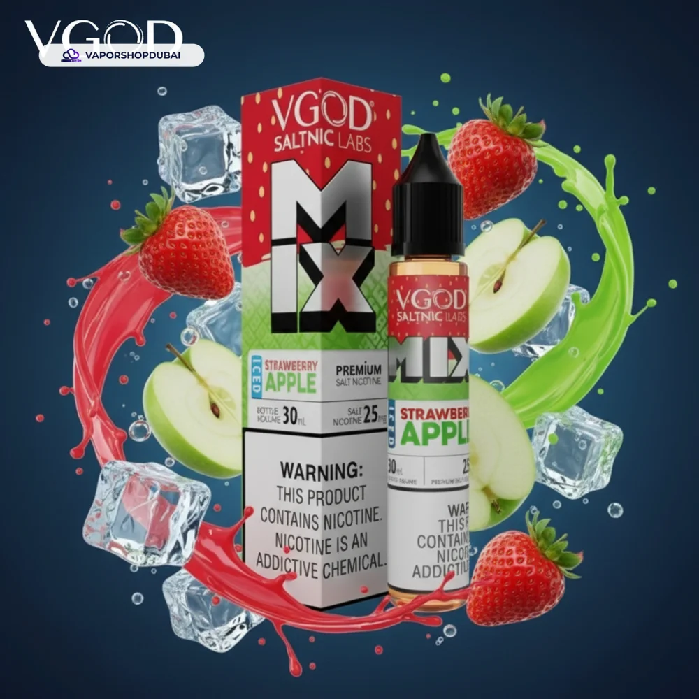 VGOD Iced Mix Series Salt 30ml In UAE 24 iced-strawberry-apple
