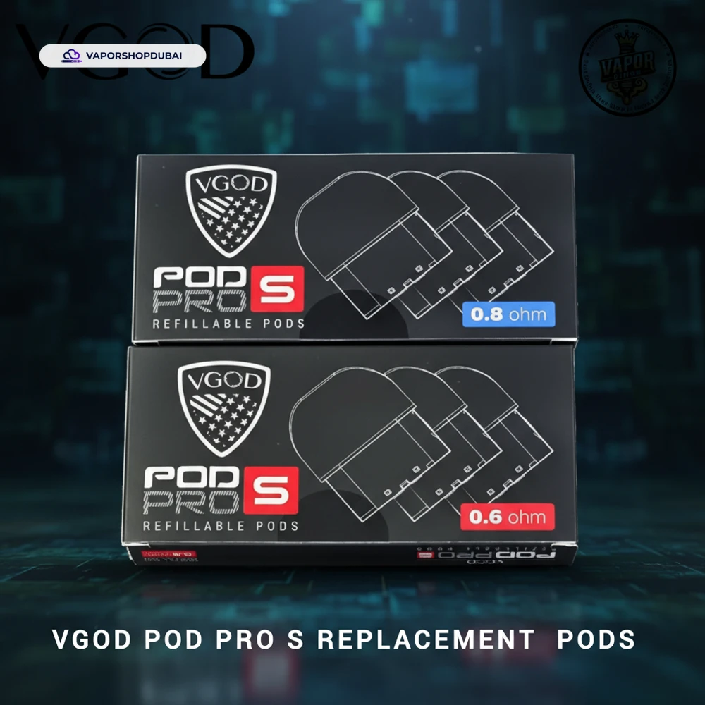 VGOD Pod Pro S Replacement Pods 3pcs Pack Pod Kit In UAE 1 VGOD Pod Pro S Replacement Pods 3pcs Pack In UAE