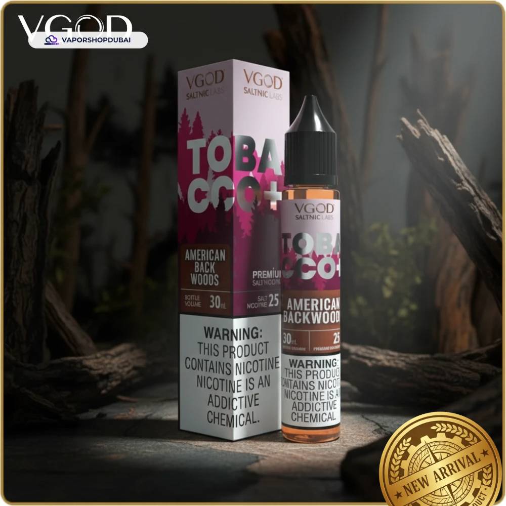 VGOD Tobacco Plus Saltnic 30ml E-Liquid In UAE 10 american-backwoods