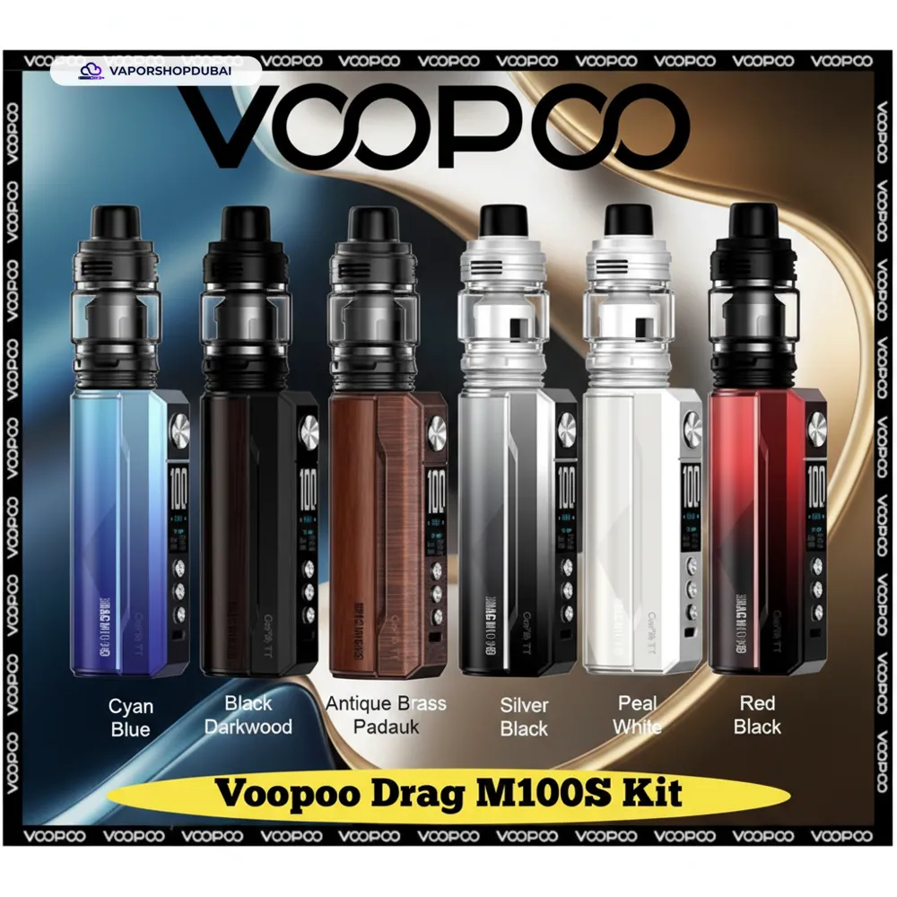 VOOPOO DRAG M100S Pod Kit In UAE 2 VOOPOO DRAG M100S Vape Kit with Uforce-L Tank Atomizer 5.5ml In UAE