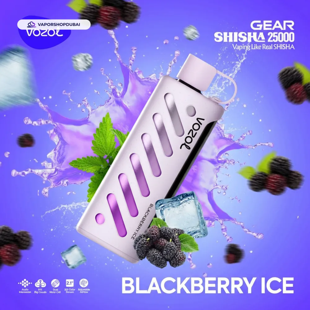 Vozol Gear Shisha 25000 Puffs Disposable Vape In UAE 66 blackberry-ice