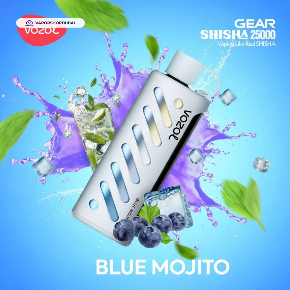Vozol Gear Shisha 25000 Puffs Disposable Vape In UAE 68 blue-mojito