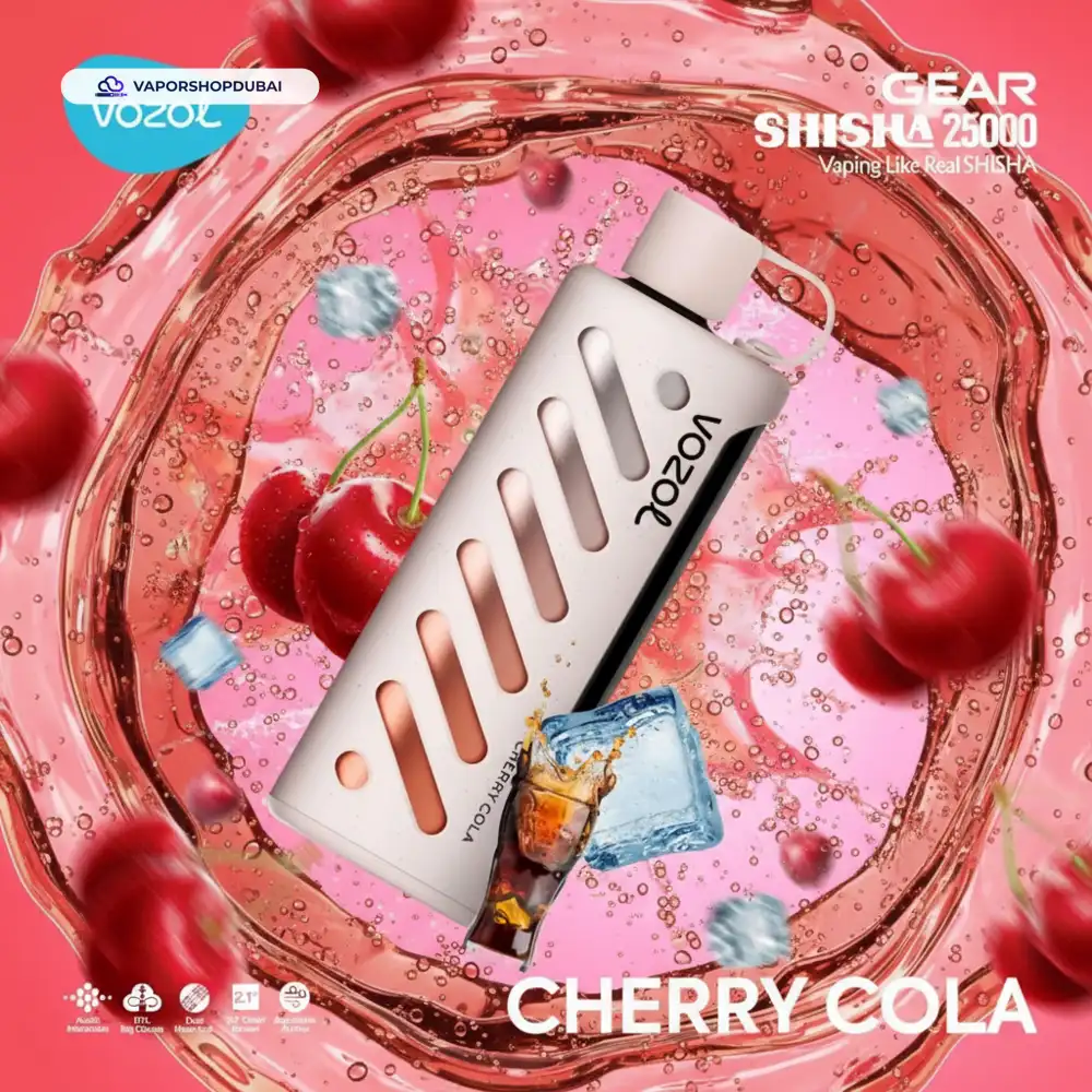 Vozol Gear Shisha 25000 Puffs Disposable Vape In UAE 72 cherry-cola