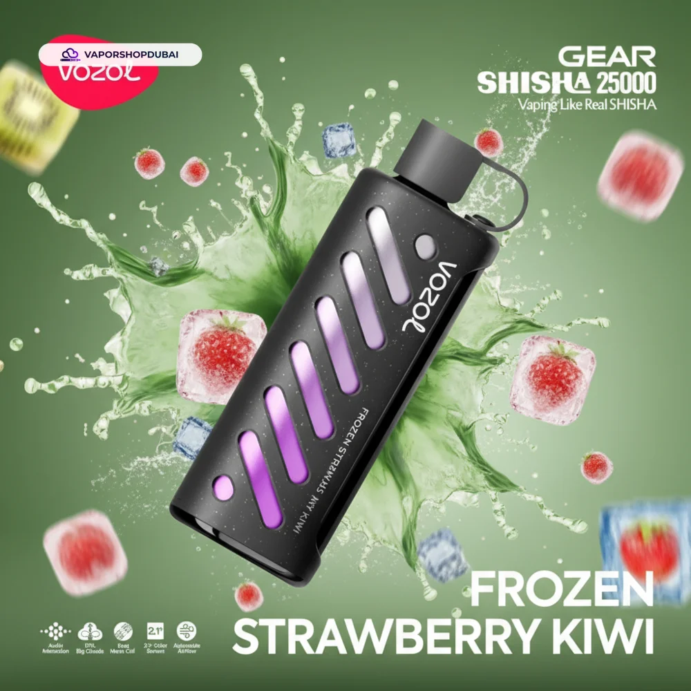 Vozol Gear Shisha 25000 Puffs Disposable Vape In UAE 75 frozen-strawberry-kiwi