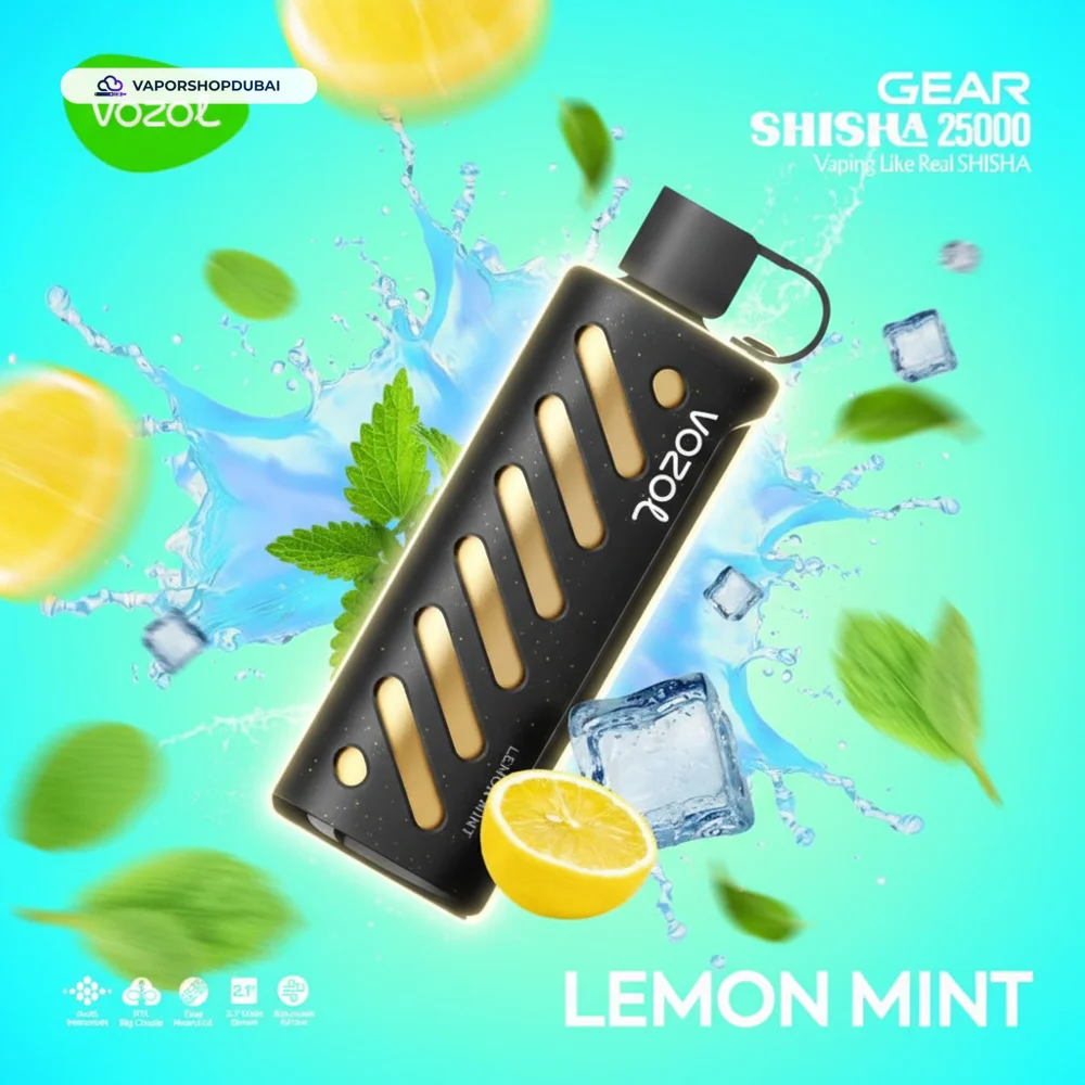 Vozol Gear Shisha 25000 Puffs Disposable Vape In UAE 78 lemon-mint