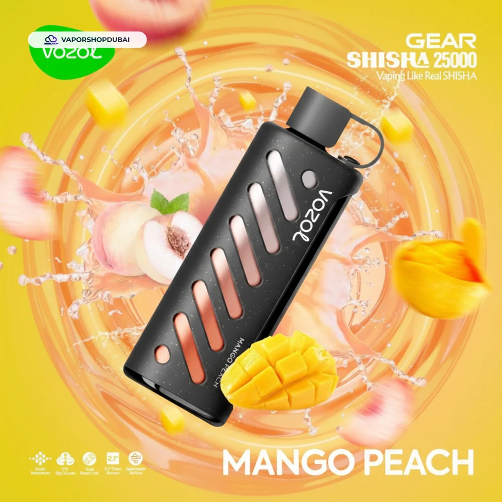 Vozol Gear Shisha 25000 Puffs Disposable Vape In UAE 82 mango-peach