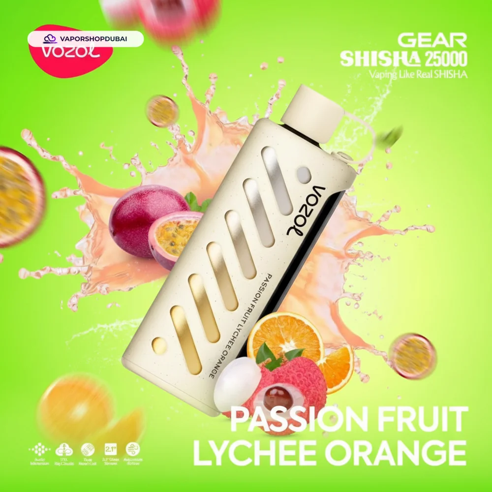 Vozol Gear Shisha 25000 Puffs Disposable Vape In UAE 84 passion-fruit-lychee-orange