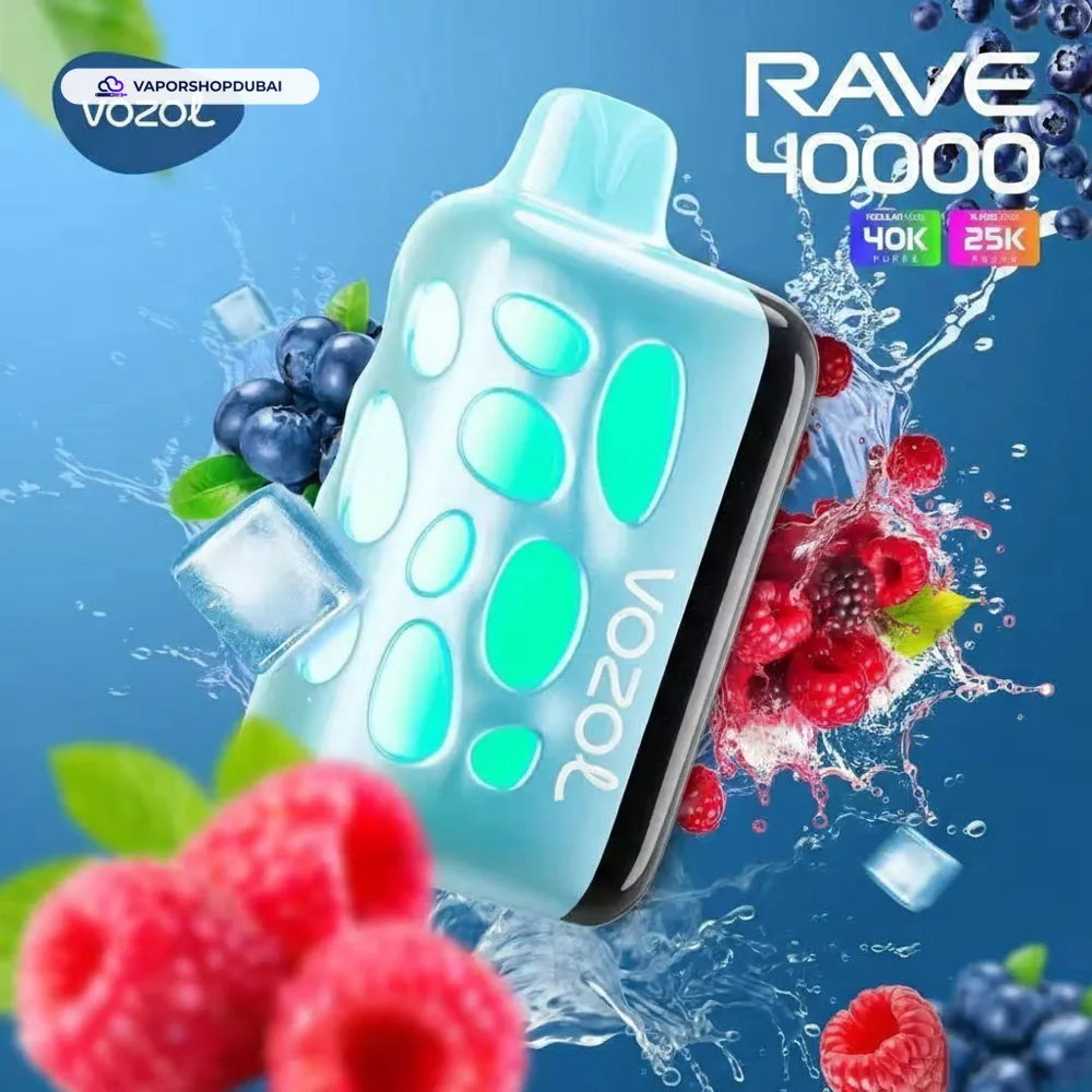 VOZOL RAVE 40000 Puffs Disposable Vape In UAE 41 blue-razz-ice