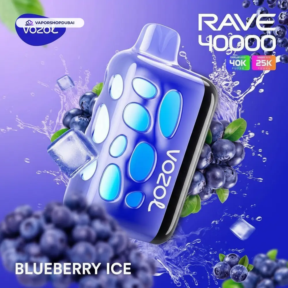 VOZOL RAVE 40000 Puffs Disposable Vape In UAE 42 blueberry-ice