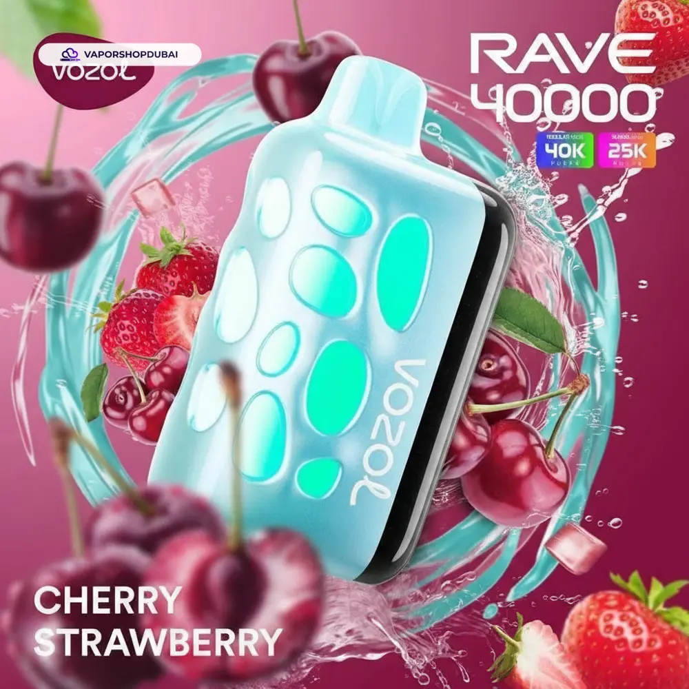 VOZOL RAVE 40000 Puffs Disposable Vape In UAE 44 cherry-strawberry