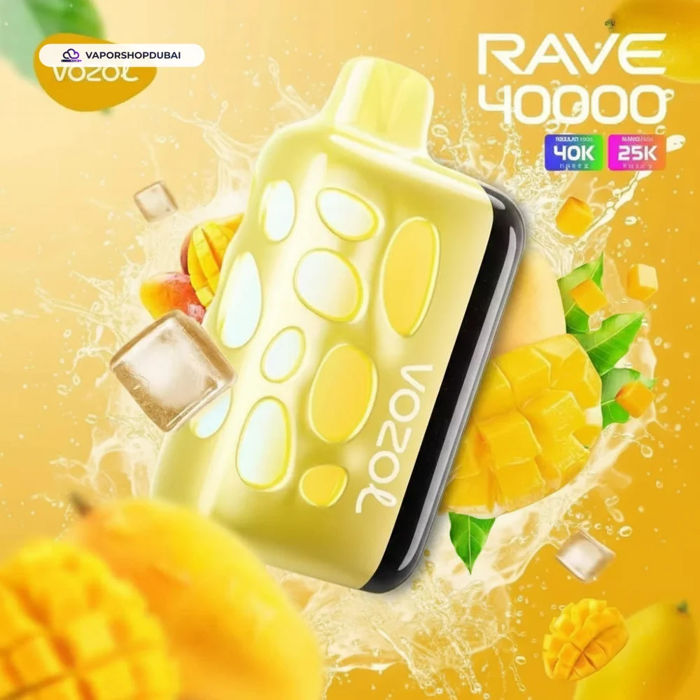 VOZOL RAVE 40000 Puffs Disposable Vape In UAE 49 mango-ice