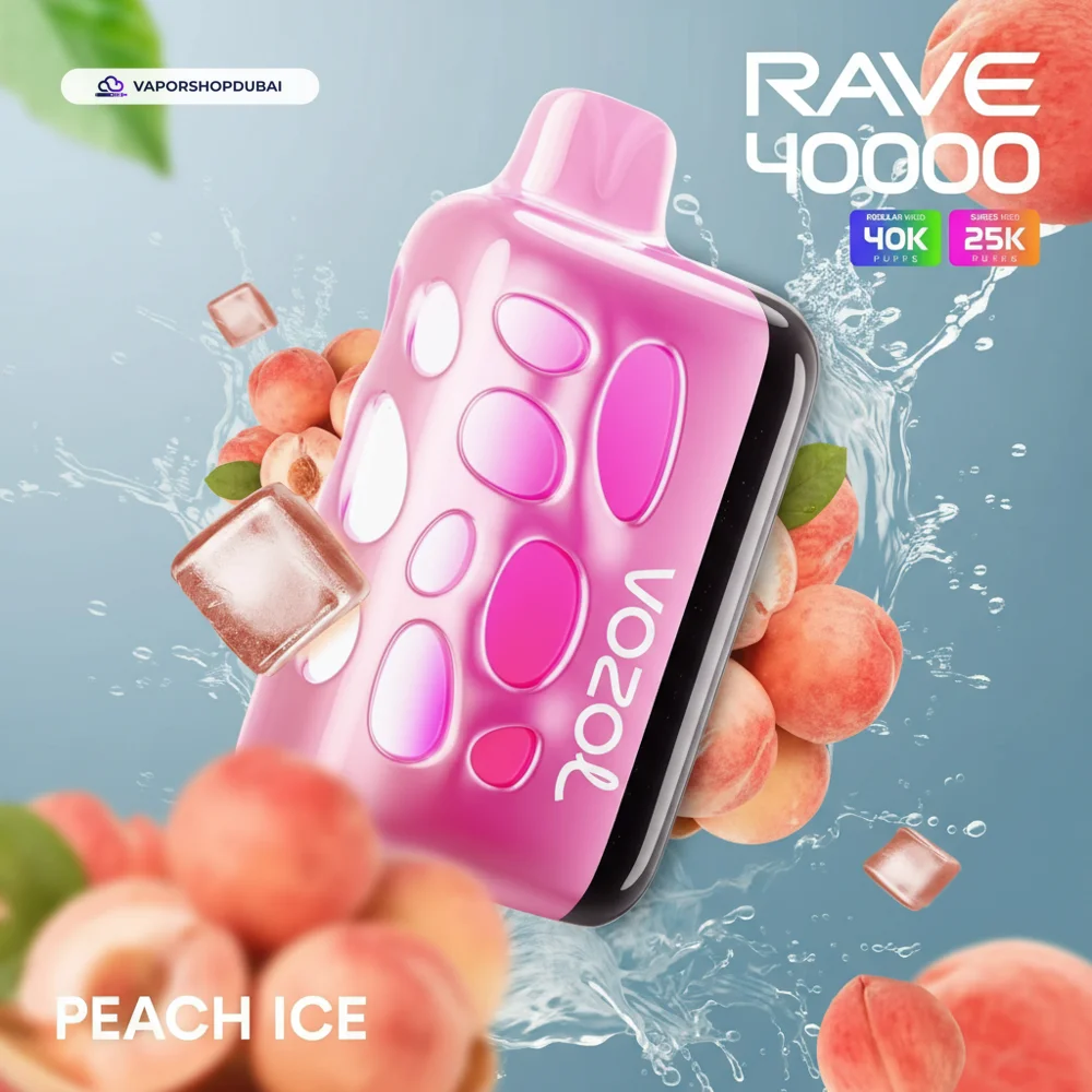 VOZOL RAVE 40000 Puffs Disposable Vape In UAE 51 peach-ice