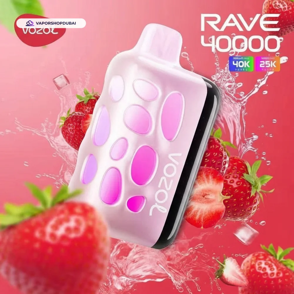 VOZOL RAVE 40000 Puffs Disposable Vape In UAE 53 strawberry-ice