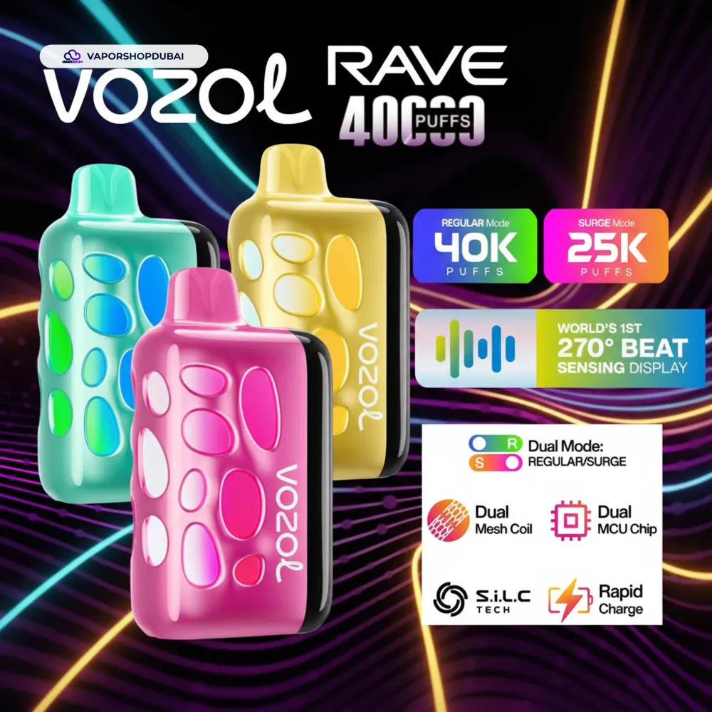 VOZOL RAVE 40000 Puffs Disposable Vape In UAE 21 VOZOL RAVE 40000 Puffs Disposable Vape In UAE