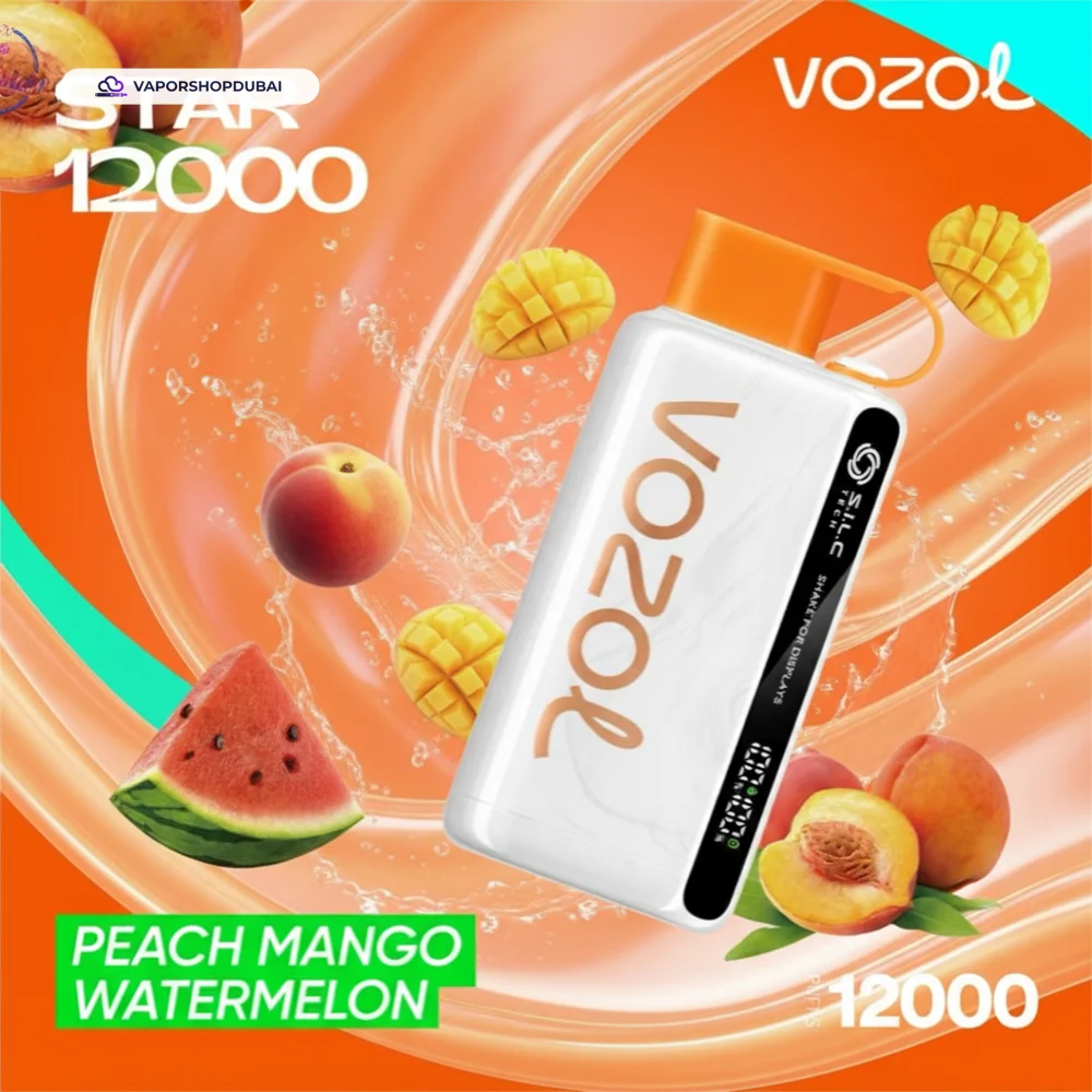 VOZOL STAR 12000 Puffs Disposable Kit Disposable Vape In UAE 49 peach-mango-watermelon