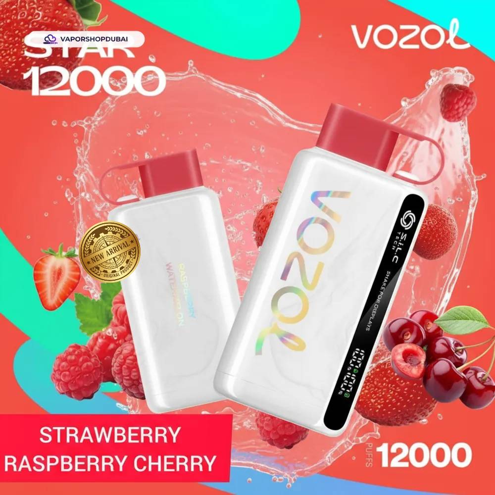 VOZOL STAR 12000 Puffs Disposable Kit Disposable Vape In UAE 41 strawberry-raspberry-cherry