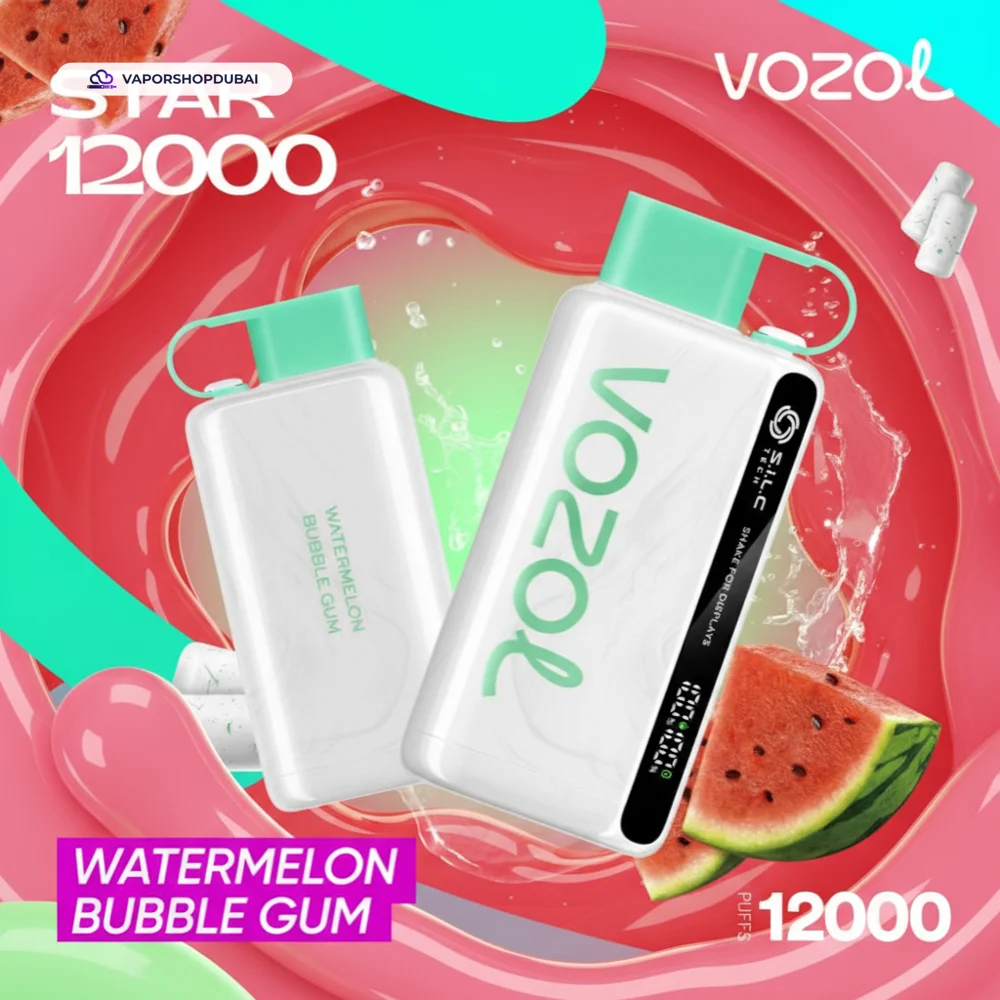 VOZOL STAR 12000 Puffs Disposable Kit Disposable Vape In UAE 57 watermelon-bubble-gum