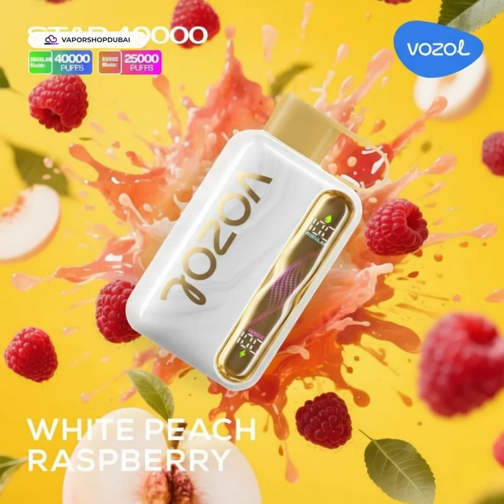 Vozol Star 40000 Puffs Disposable Vape In UAE 26 white-peach-raspberry