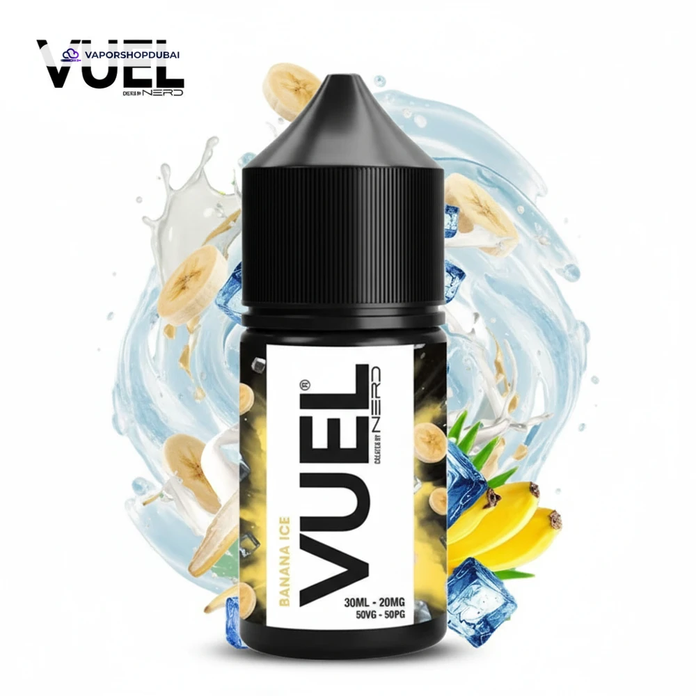 VUEL Nerd Saltnic 30ml Created By Fraxlabs Nerd In UAE 33 banana-ice