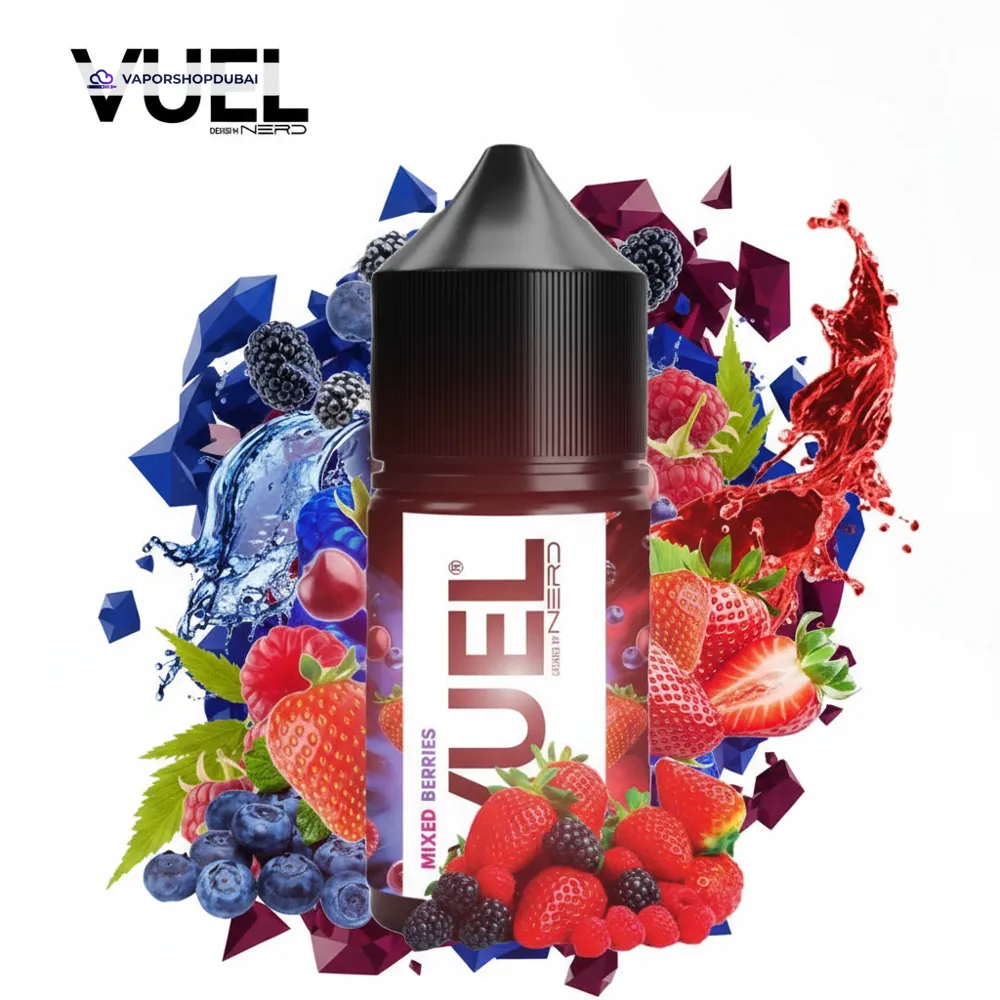 VUEL Nerd Saltnic 30ml Created By Fraxlabs Nerd In UAE 44 mixed-berry
