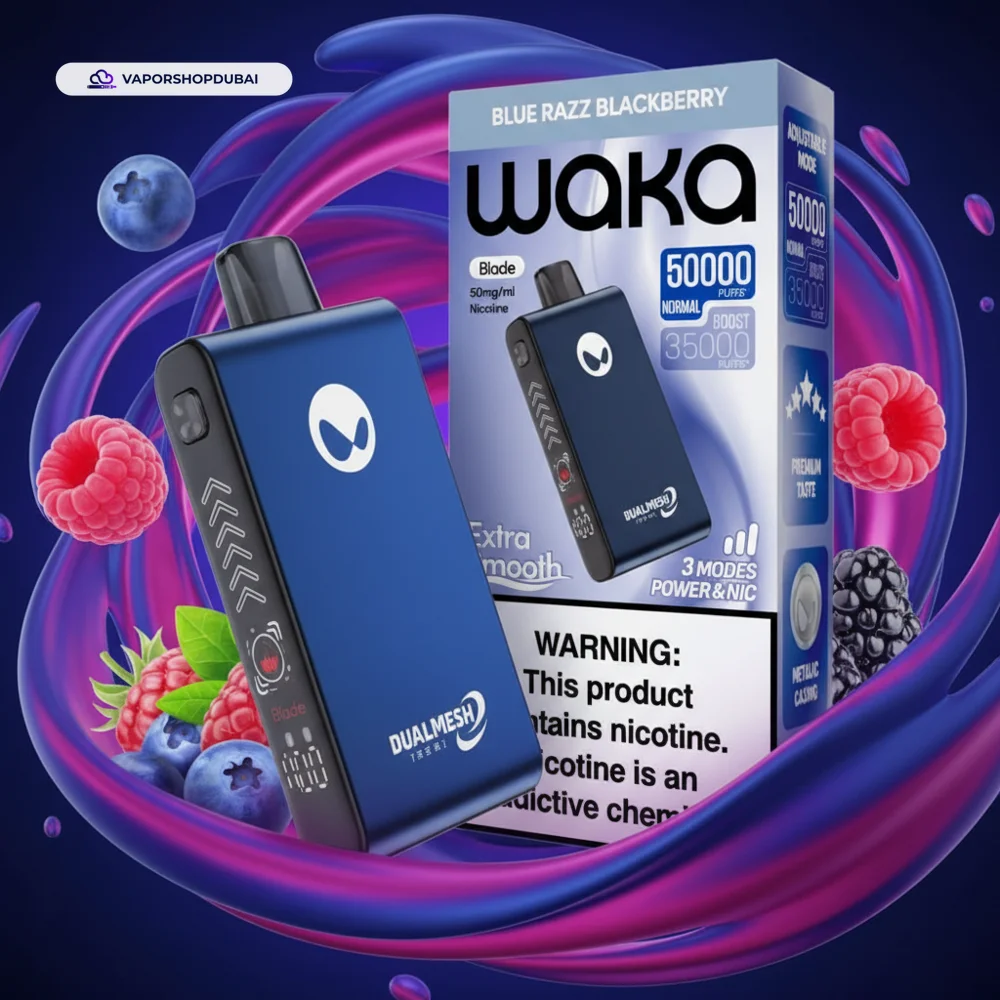 Waka Blade 50000 Puffs Disposable Vape In UAE 11 blue-razz-blackberry