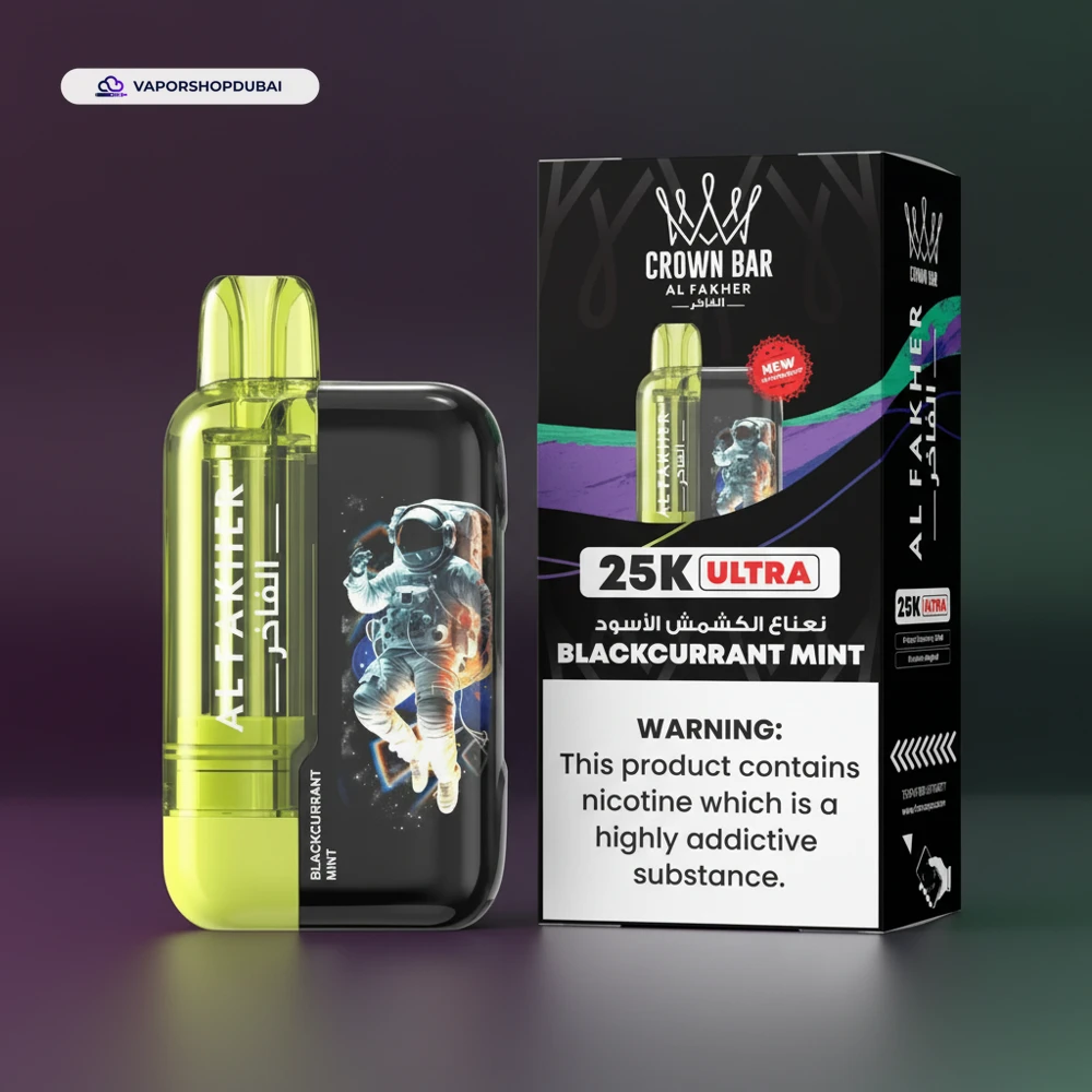 Al Fakher vape Ultra 25000 Disposable Vape 4 Al Fakher vape Ultra 25000 Prefilled Vape Kit Blackcurrant Mint