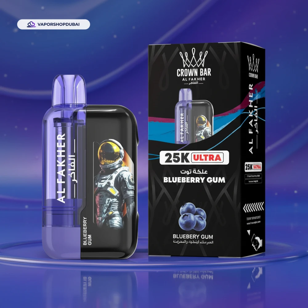 Al Fakher vape Ultra 25000 Disposable Vape 5 Al Fakher Ultra 25000 Prefilled Vape Kit Blueberry Gum