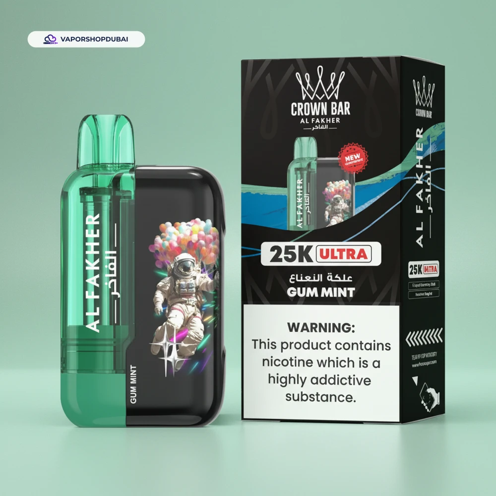 Al Fakher vape Ultra 25000 Disposable Vape 7 Al Fakher Ultra 25000 Prefilled Vape Kit Gum Mint