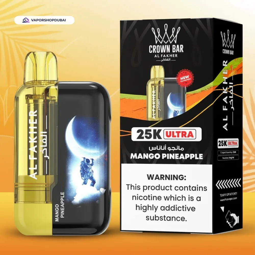 Al Fakher vape Ultra 25000 Disposable Vape 12 Al Fakher Ultra 25000 Prefilled Vape Kit Mango Pineapple
