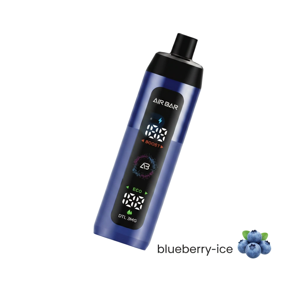 Airbar E Shisha 15000 Puffs Disposable Vape DTL 3MG in the UAE 2 Airbar E Shisha 15000 Puffs Disposable Vape DTL 3MG in the UAE blueberry-ice premium transparent