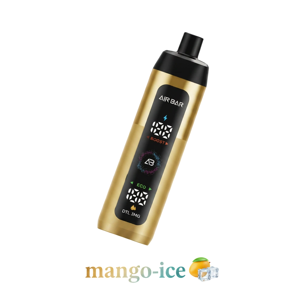 Airbar E Shisha 15000 Puffs Disposable Vape DTL 3MG in the UAE 6 Airbar E Shisha 15000 Puffs Disposable Vape DTL 3MG in the UAE mango-ice premium transparent