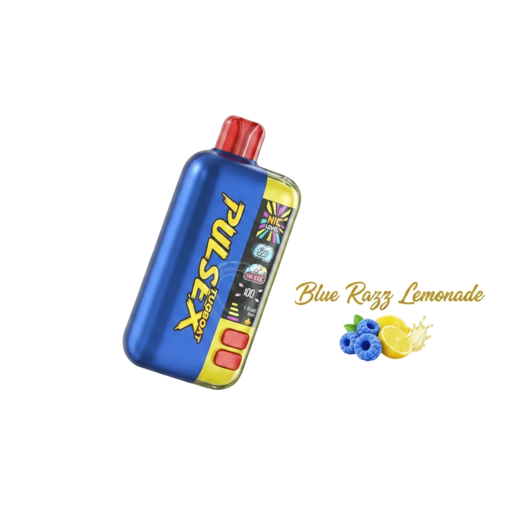 Tugboat PULSE X 50K Puffs in UAE 14 Buy New Tugboat PULSE X 50K Puffs in UAE Blue Razz Lemonade premium transparent