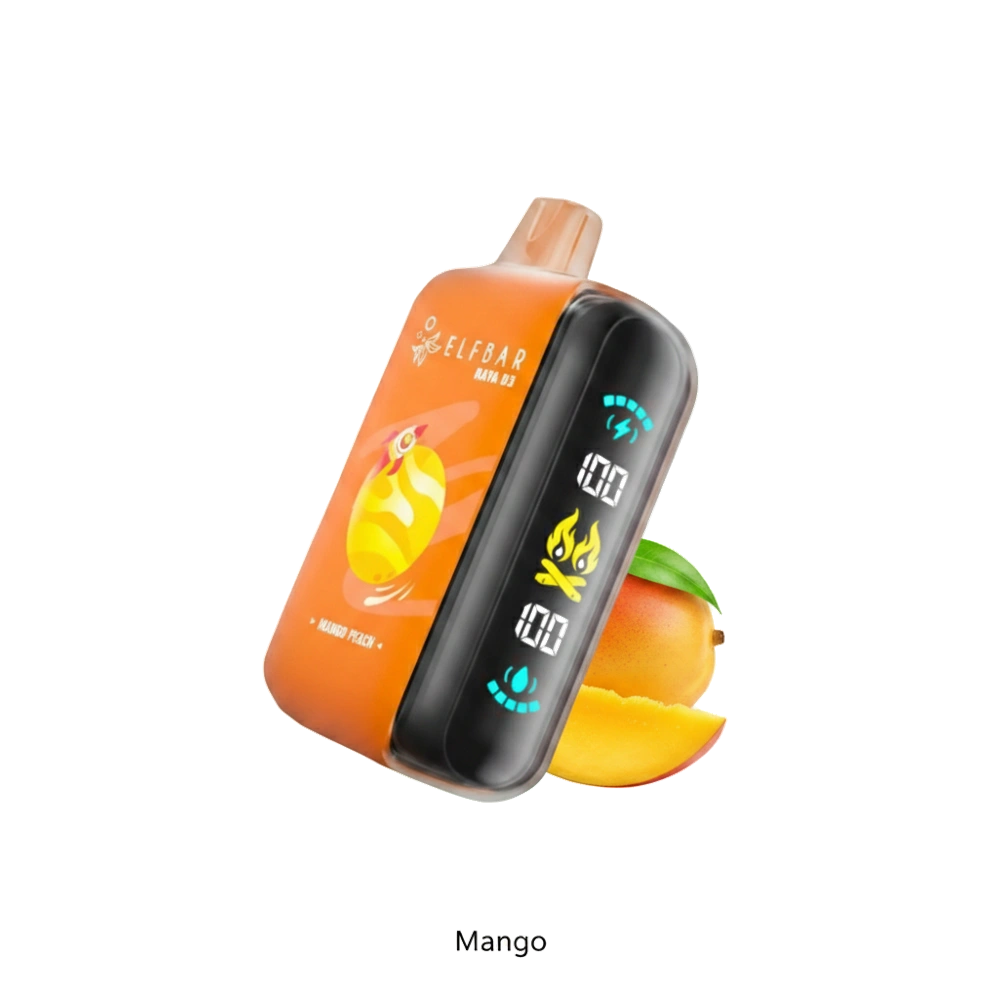 ELFBAR Raya D3 Disposable Vape In UAE 18 ELF Bar Raya D3 Disposable Pod Device (25K Puffs) Mango premium transparent