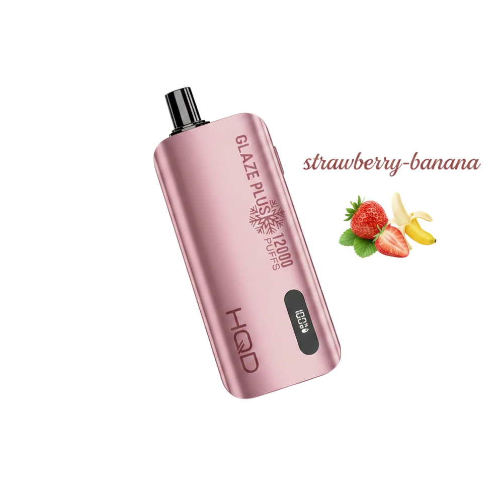 HQD Glaze Plus 12000Puffs Disposable Vape In UAE 10 HQD Glaze Plus 12000Puffs Disposable Vape In UAE strawberry-banana premium transparent