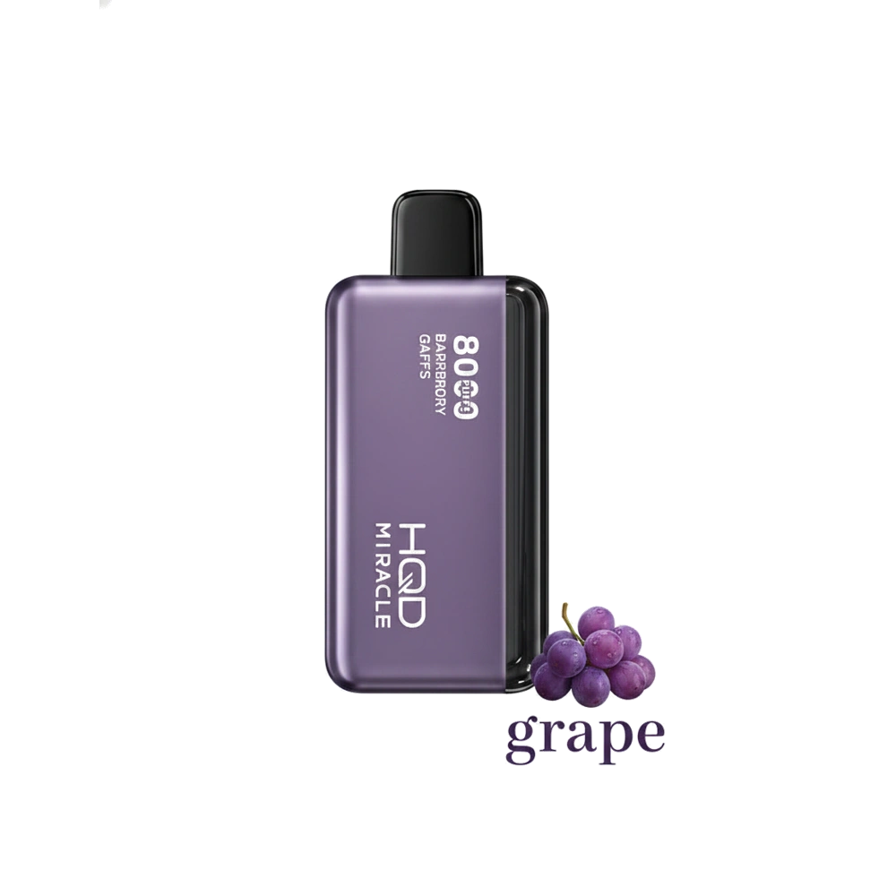 HQD Miracle 8000 Puffs Zero Nicotine (0mg) vape in the UAE 7 HQD Miracle 8000 Puffs Zero Nicotine (0mg) vape in the UAE grape premium transparent