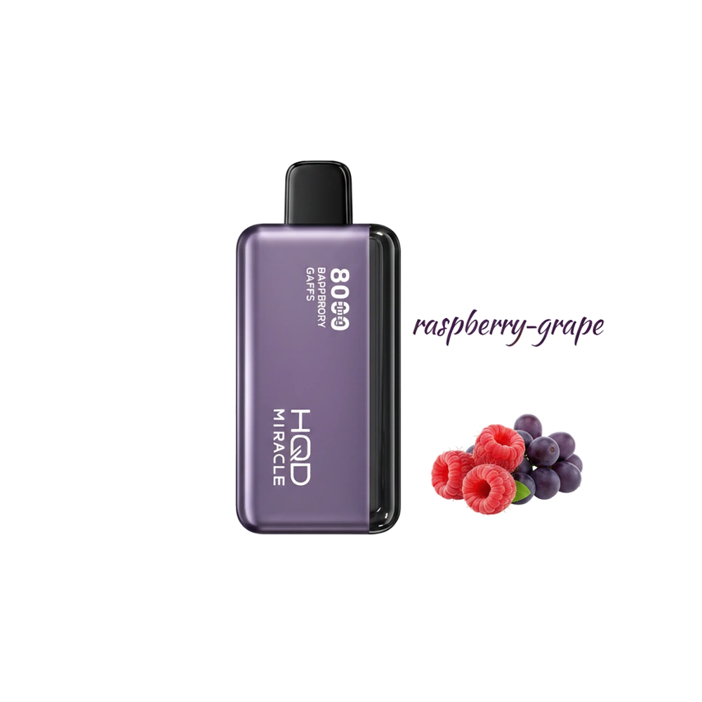 HQD Miracle 8000 Puffs Zero Nicotine (0mg) vape in the UAE 11 HQD Miracle 8000 Puffs Zero Nicotine (0mg) vape in the UAE raspberry-grape premium transparent