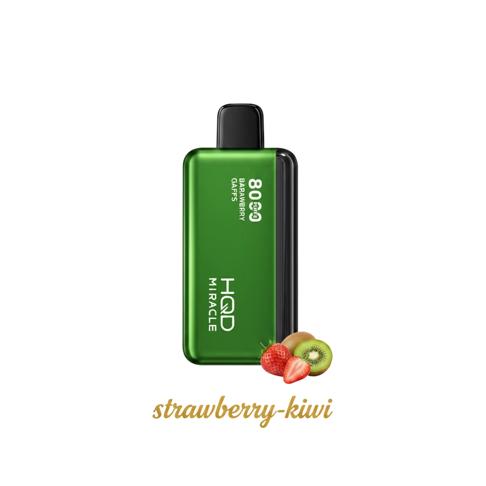 HQD Miracle 8000 Puffs Zero Nicotine (0mg) vape in the UAE 12 HQD Miracle 8000 Puffs Zero Nicotine (0mg) vape in the UAE strawberry-kiwi premium transparent