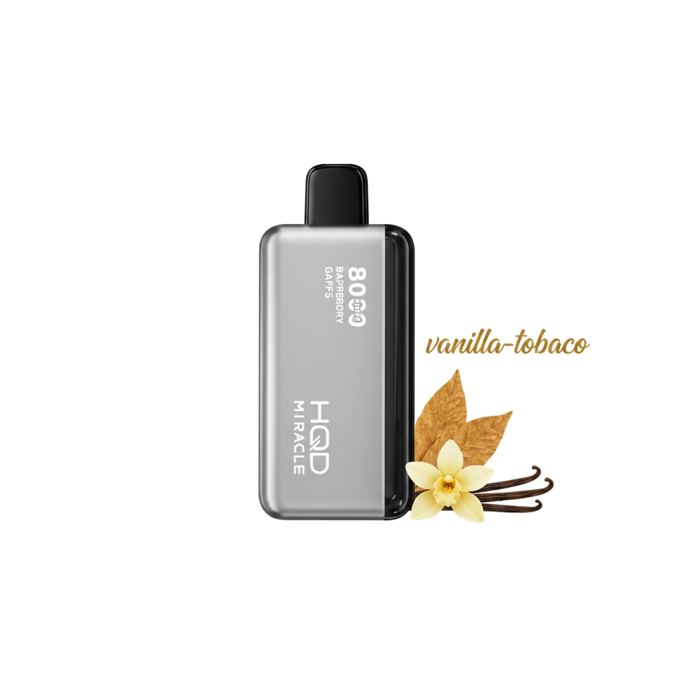HQD Miracle 8000 Puffs Zero Nicotine (0mg) vape in the UAE 13 HQD Miracle 8000 Puffs Zero Nicotine (0mg) vape in the UAE vanilla-tobacco premium transparent