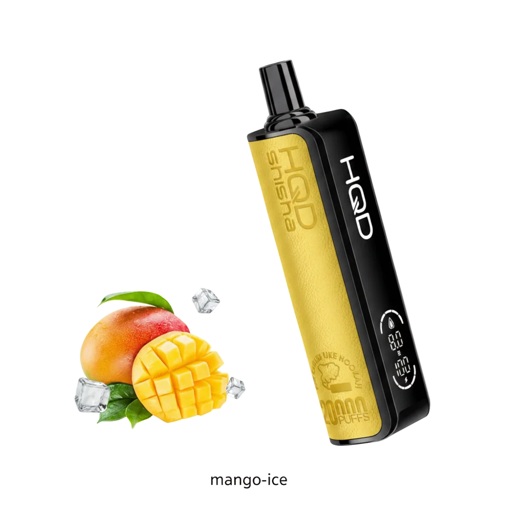 HQD Shisha 20000 Puffs Hookah Disposable Vape 3% 5 HQD Shisha 20000 Puffs Hookah Disposable Vape 3mg in the UAE mango-ice premium transparent