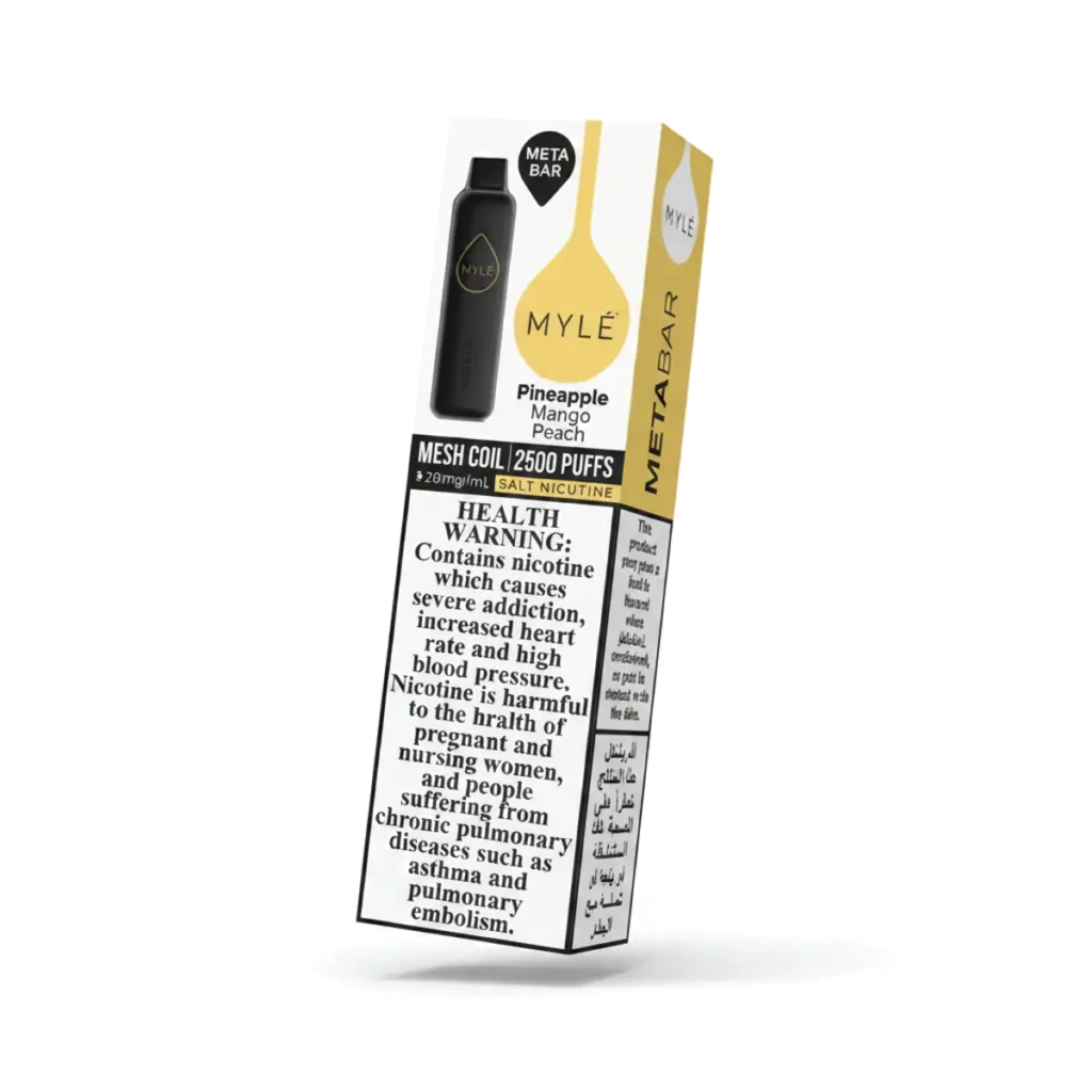 MYLÉ META BAR | Best Vape Shop Dubai (2026) premium posed transparent perfect Vozol quality