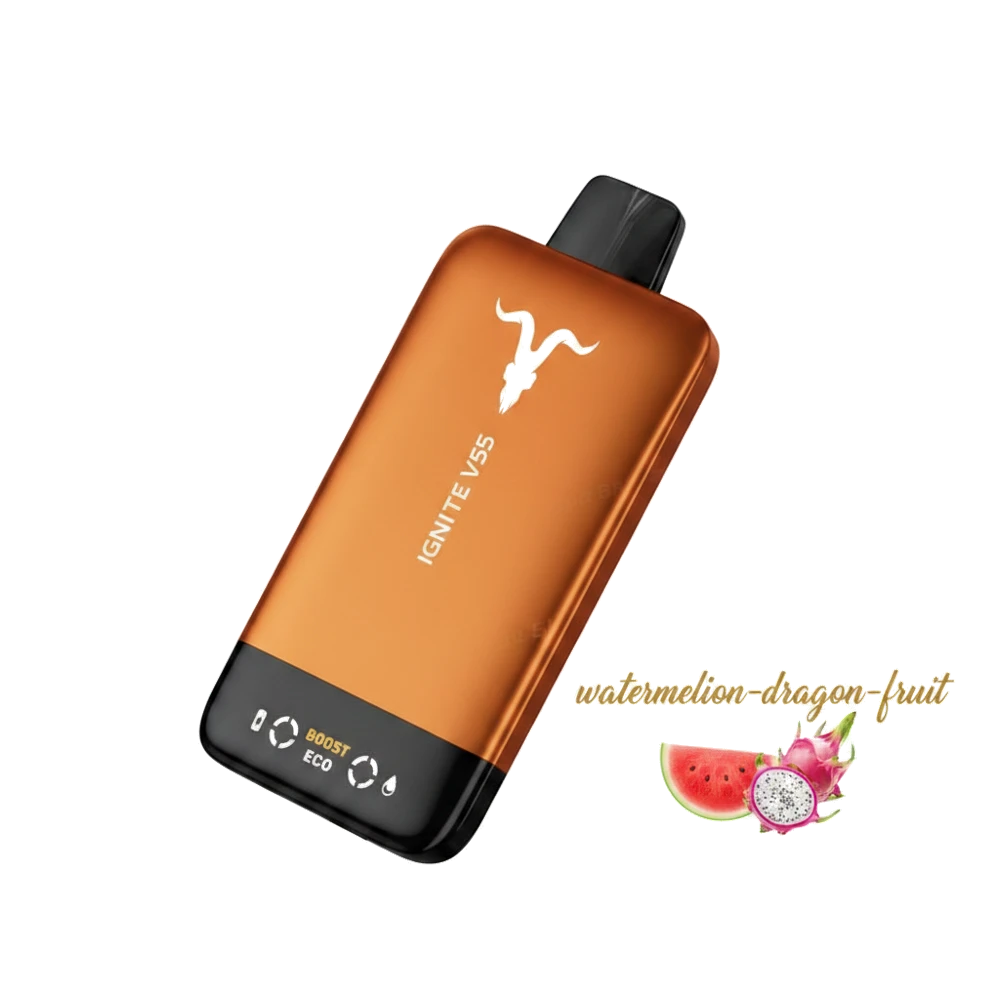 IGNITE V155 15500 puff Vape Ultra Slim Pod Kit 10 IGNITE V155 15500puffs Disposable Vape Ultra Slim Pod Kit in the UAE watermelon-dragon-fruit premium transparent