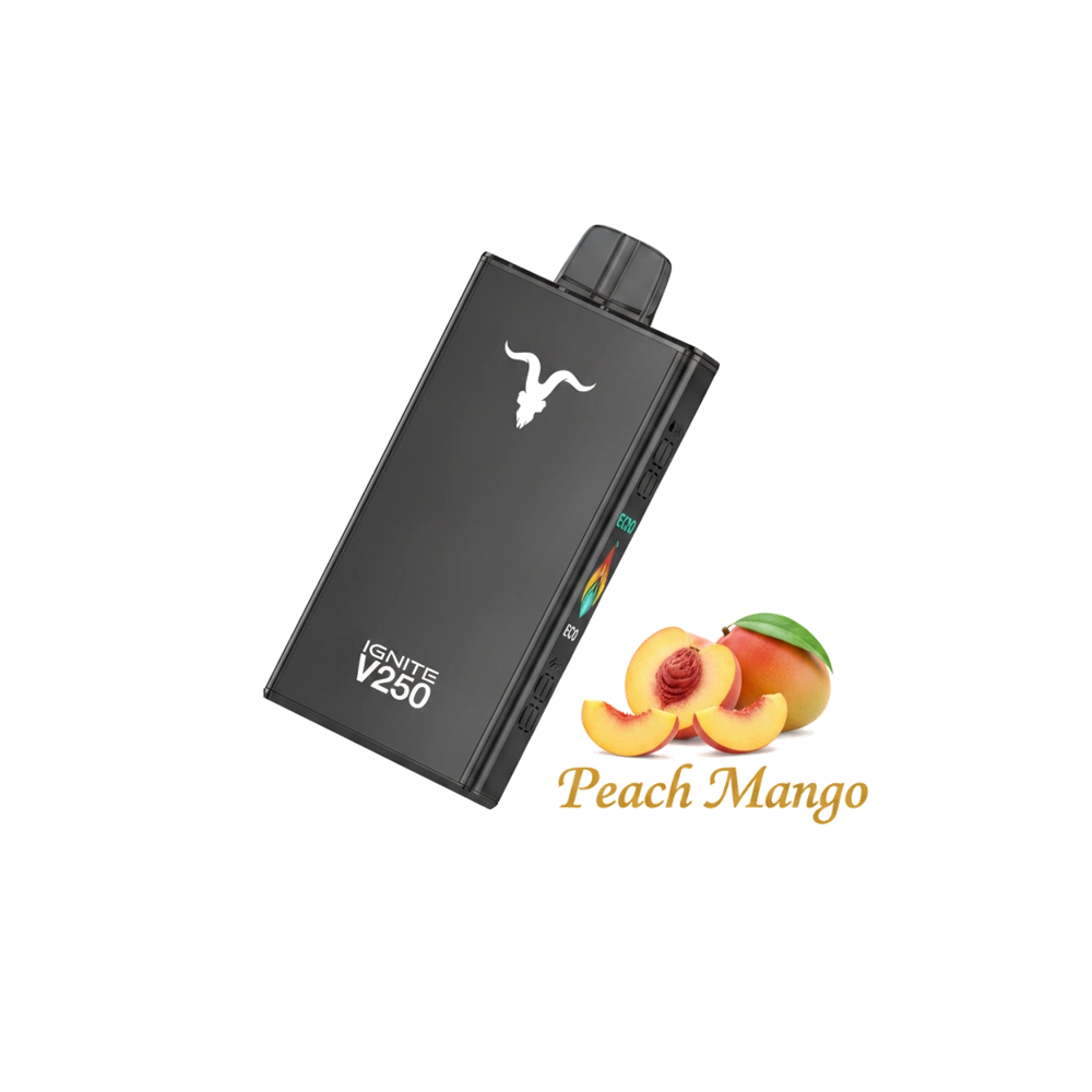 IGNITE - V250 Rechargeable Disposable Vape (25,000 Puffs) 5 IGNITE - V250 Rechargeable Disposable Vape (25,000 Puffs) Peach Mango premium transparent